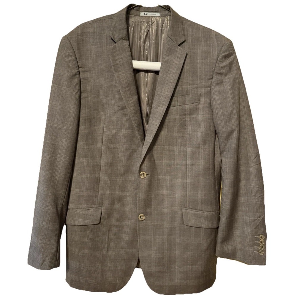 Men's Bacharach Wool Cashmere Sport Coat Blazer Jacket Sz 42L Quiet Chic Luxury